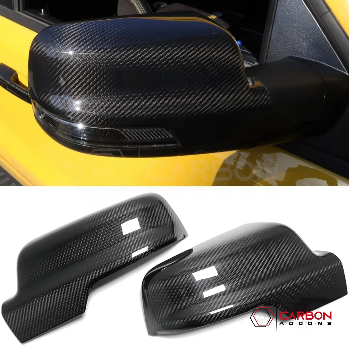 2019+ RAM 1500/TRX/RHO Side View Mirror Hard Carbon Fiber Cover
