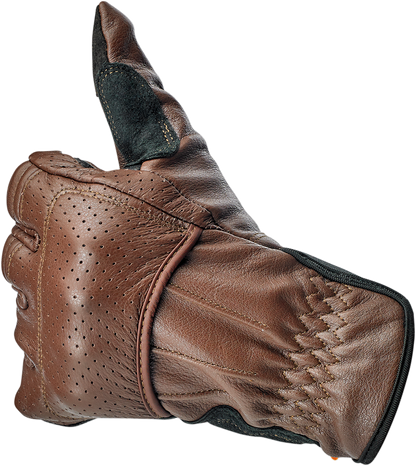 BILTWELL Borrego Gloves - Chocolate/Black - Medium 1506-0201-303