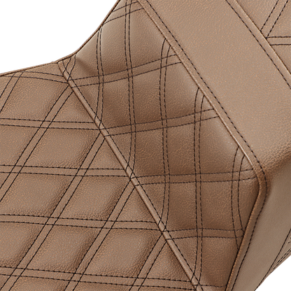SADDLEMEN Step-Up Seat - Extended Reach - Full Lattice Stitch - Brown - FL '08-'23 808-07B-175BREX