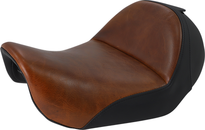 SADDLEMEN Seat - Renegade Lariat Solo - Smooth - Brown - Dyna 806-04-0041B