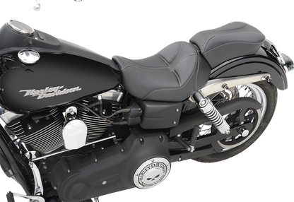 SADDLEMEN Dominator Solo Seat - Stitched - Black w/ Gray Stitching - FL/FX '06-'17 806-04-0042