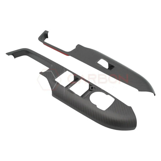 Real Carbon Fiber Window Switch Control Trim Covers for 2024+ Ford Mustang