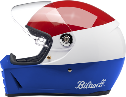 BILTWELL Lane Splitter Helmet - Gloss Podium Red/White/Blue - XL 1004-549-105