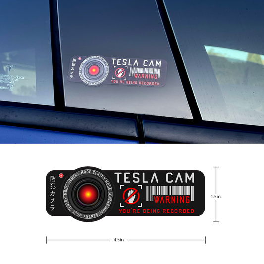 Tesla Cam Warning Sticker Decal. #6570