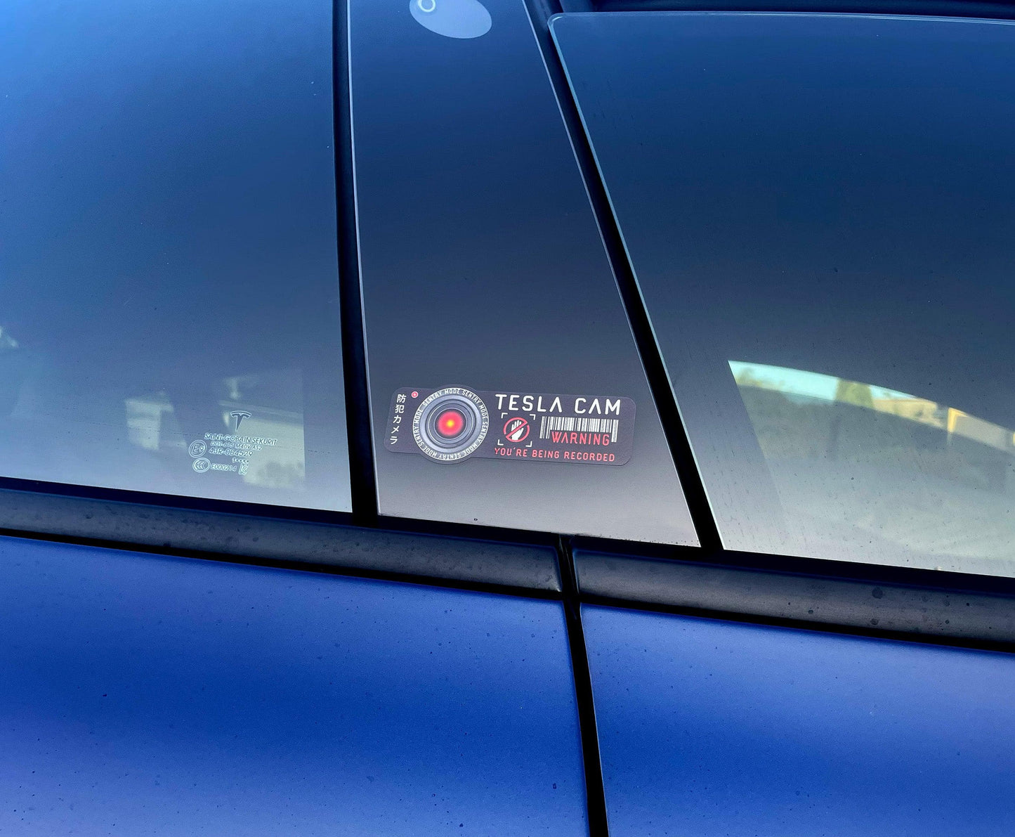 Tesla Cam Warning Sticker Decal. #6570