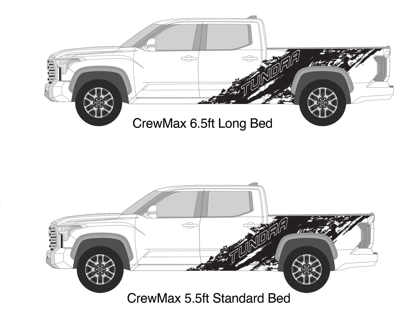 Toyota Tundra Graphic Decal Mud Splash. #6583