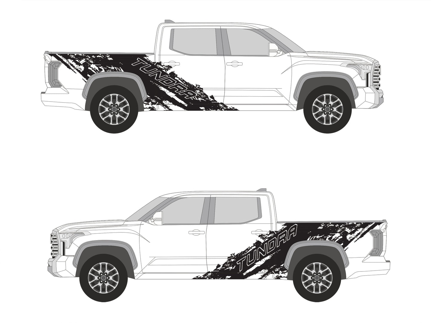 Toyota Tundra Graphic Decal Mud Splash. #6583