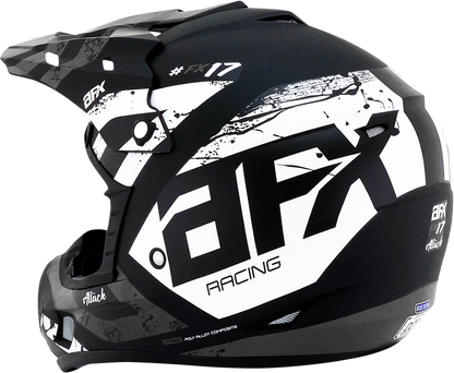 AFX FX-17Y Helmet - Attack - Matte Black/Silver - Medium 0111-1400