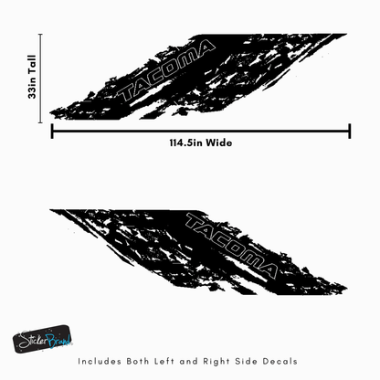 Truck Mud Splash Car Decal Graphic Sticker. Universal Fit for Toyota Tacoma. #6779-Plain