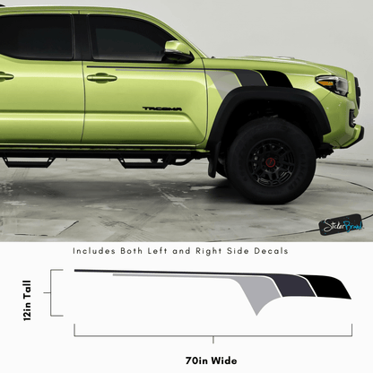 Retro Racing Stripes Fender Decal Sticker. Toyota Tacoma. #6808