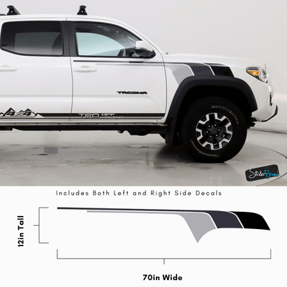 Retro Racing Stripes Fender Decal Sticker. Toyota Tacoma. #6808