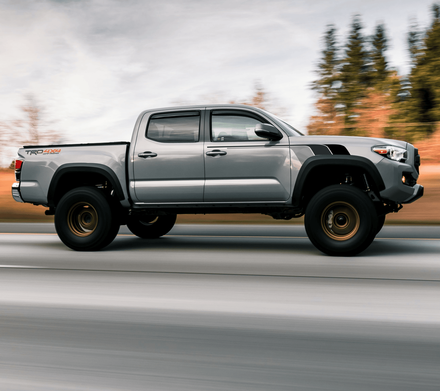 Retro Racing Stripes Fender Decal Sticker. Toyota Tacoma. #6808