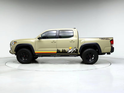 Mountain Forest Sunset Truck/Car Decal. Yellow, Orange, Red Color Scheme. #6811