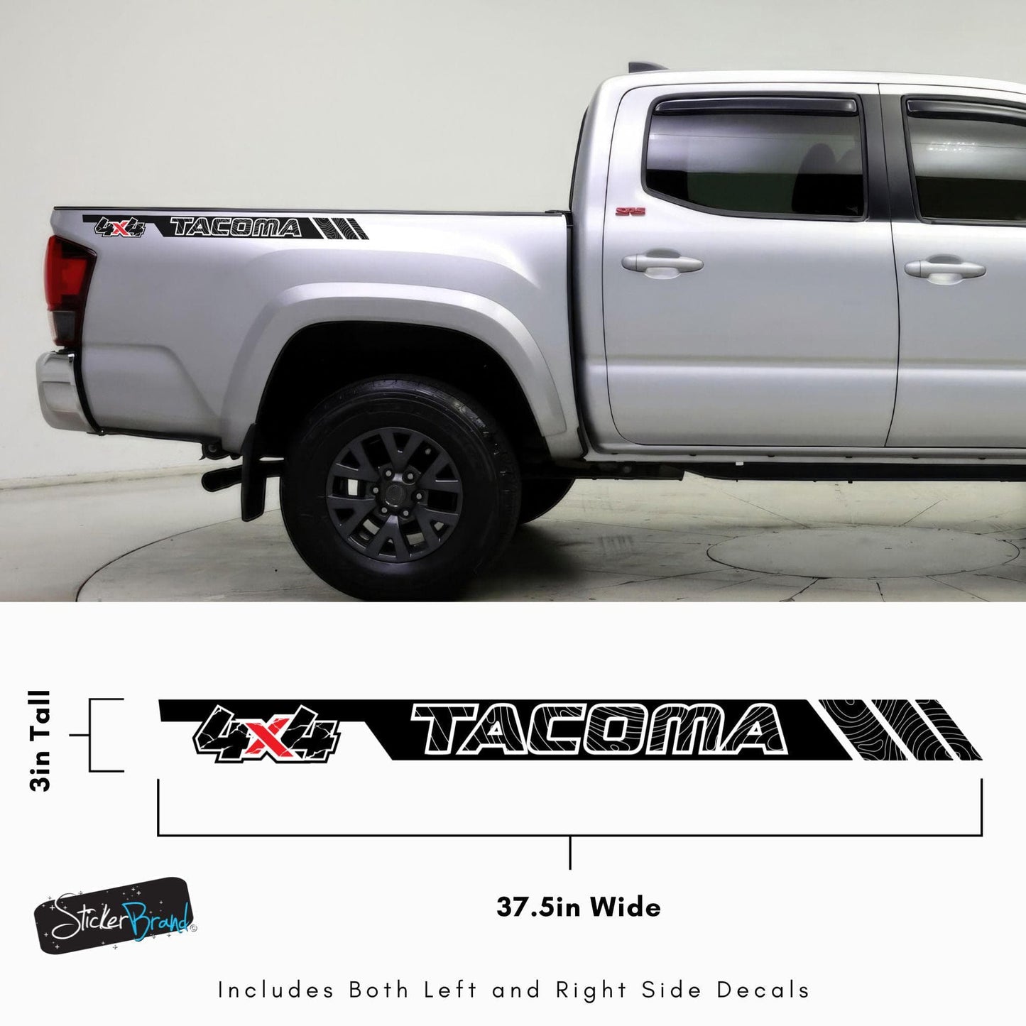 4X4 Tacoma Outlander Graphic Decal. Set of 2. #6815