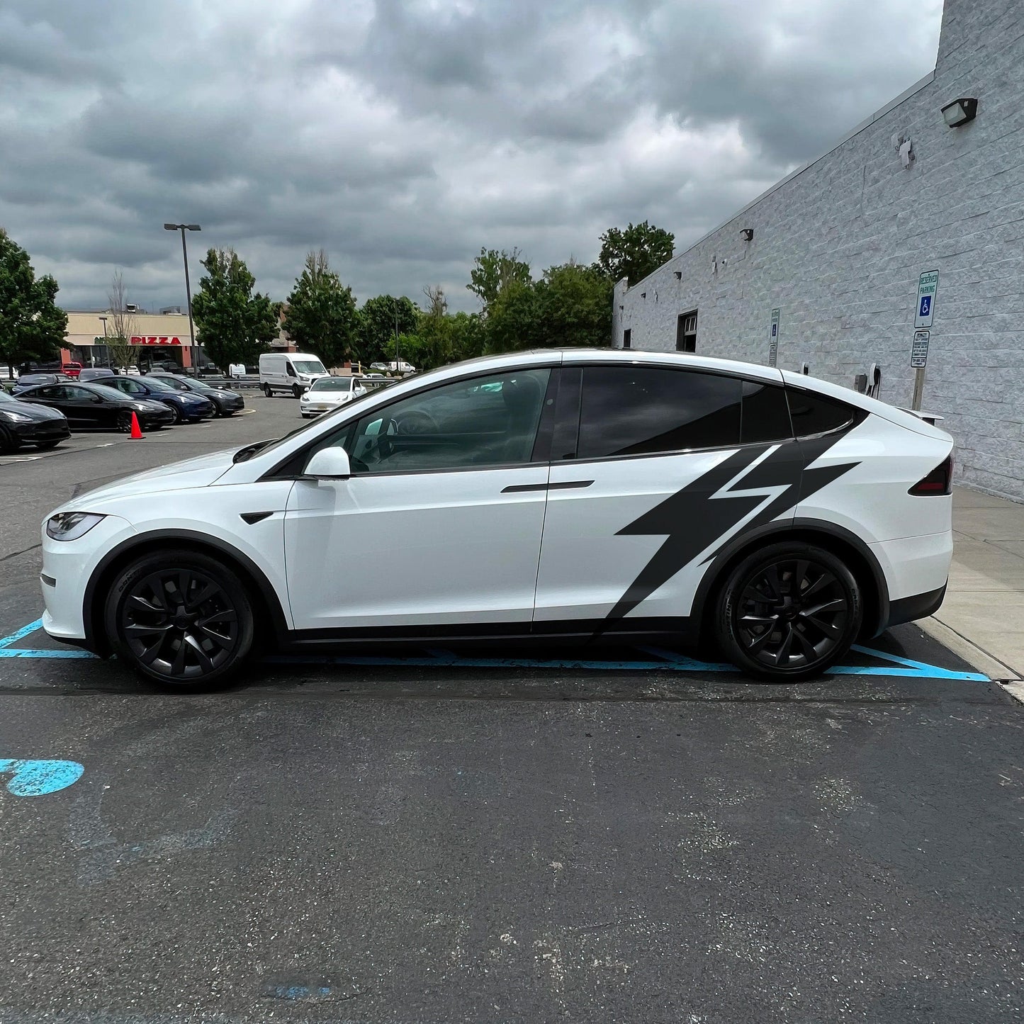 Lightning Bolt Car Decal Sticker. Universal Fit for Tesla / EV's. #6863