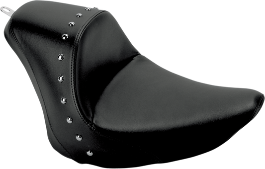 SADDLEMEN Heels Down Solo Seat - Without Backrest - Studded - Black - FXST 806-12-0011