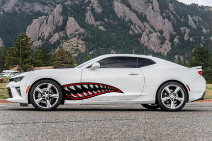 Flying Tiger Shark Military Bomber Design Decal. Jaws Decal. #6992