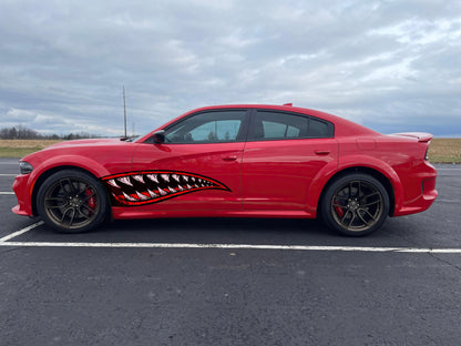 Flying Tiger Shark Military Bomber Design Decal. Jaws Decal. #6992