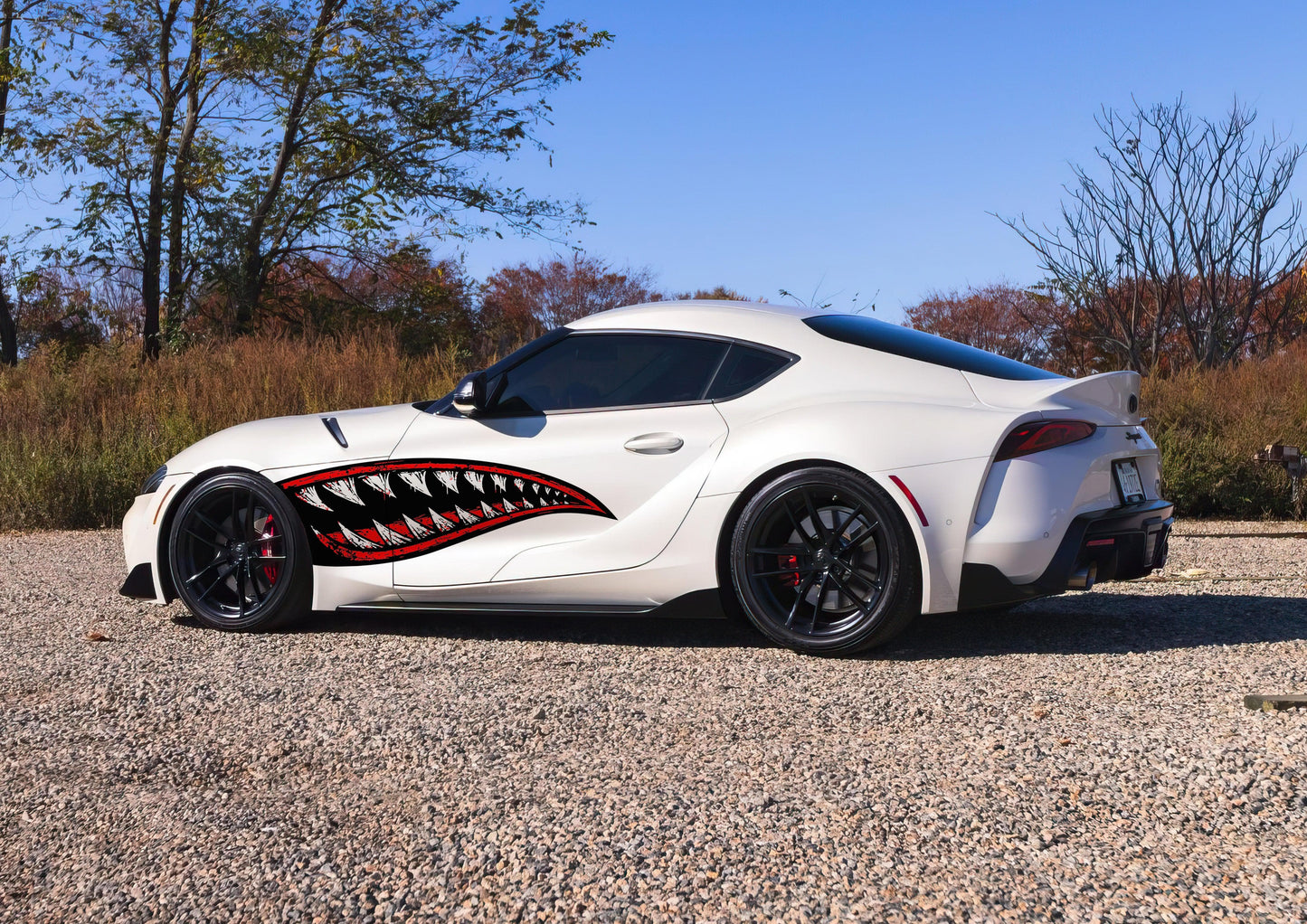 Flying Tiger Shark Military Bomber Design Decal. Jaws Decal. #6992