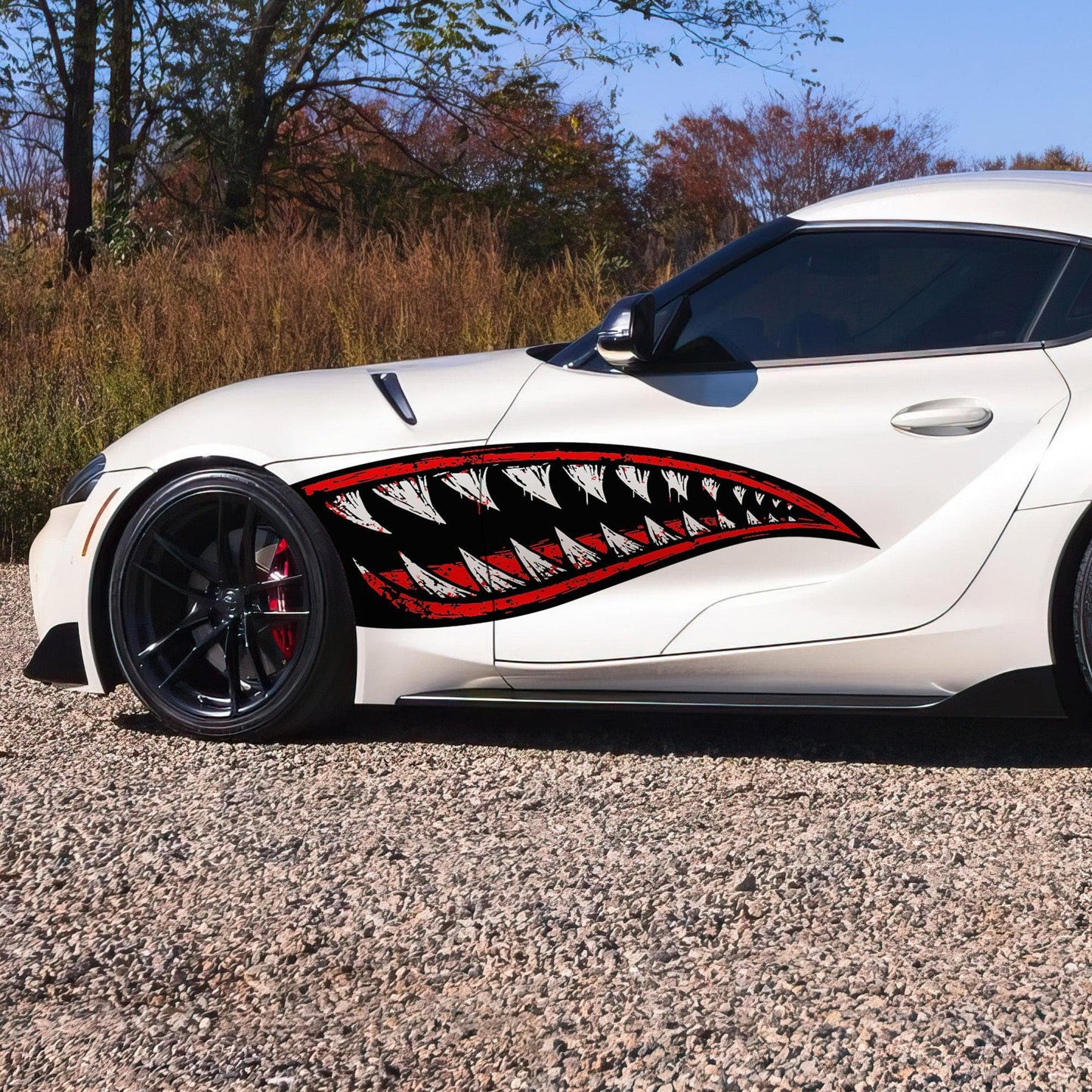 Flying Tiger Shark Military Bomber Design Decal. Jaws Decal. #6992