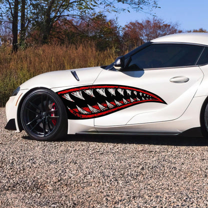 Flying Tiger Shark Military Bomber Design Decal. Jaws Decal. #6992