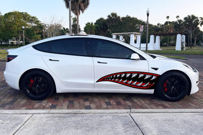 Flying Tiger Shark Military Bomber Design Decal. Jaws Decal. #6992