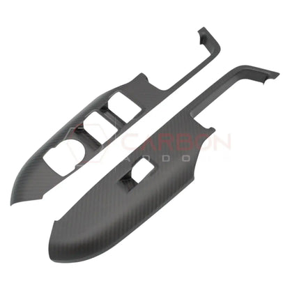 Real Carbon Fiber Window Switch Control Trim Covers for 2024+ Ford Mustang