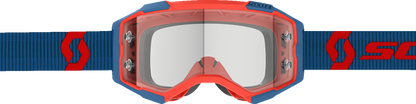 SCOTT Fury WFS Goggle - Dark Blue/Neon Red - Clear 278596-7698113
