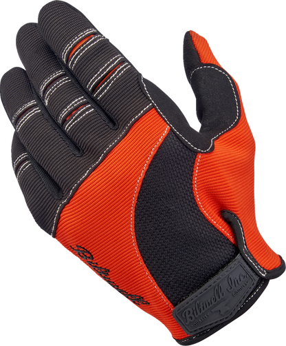 BILTWELL Moto Gloves - Orange/Black - Small 1501-0106-002