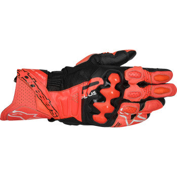 ALPINESTARS GP Plus R V3 Leather Gloves - Bright Red/Fluo Red/Black - Small 3550825-3097-S