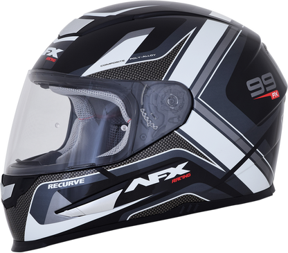 AFX FX-99 Helmet - Recurve - Black/White - Medium 0101-11117