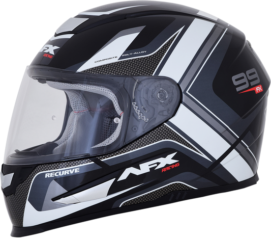 AFX FX-99 Helmet - Recurve - Black/White - Small 0101-11116