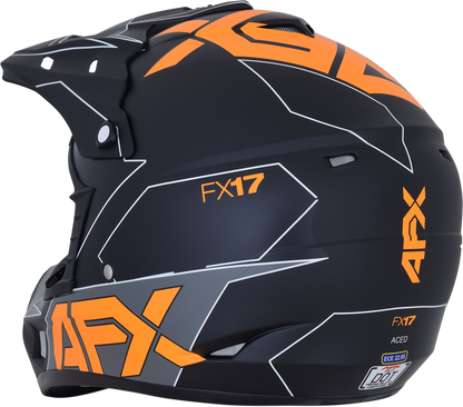 AFX FX-17 Helmet - Aced - Matte Black/Orange - Large 0110-6506