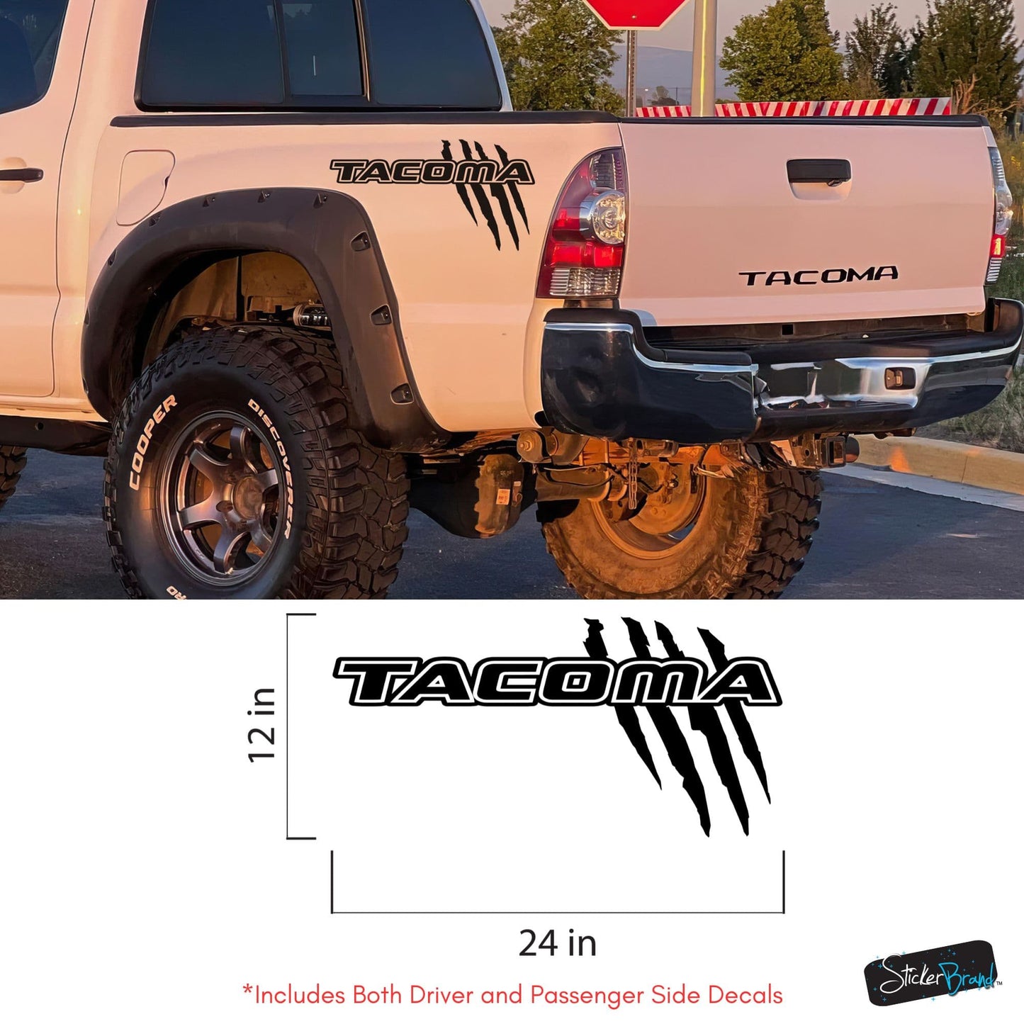 Toyota Tacoma Raptor Claw Decal Sticker. Set of 2. #7111-Sup