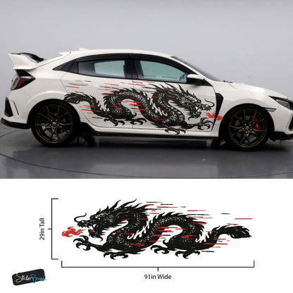 Dragon Graphic Decal Sticker for Car / Truck. Universal Fit. #6997