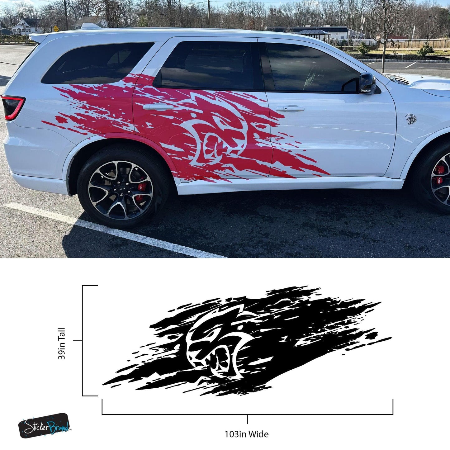 Hellcat Decal Sticker for Challenger, Charger, Durango SRT. #7003-Sup