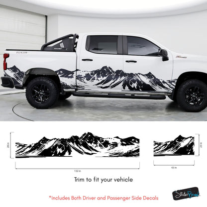 Mountain Truck Graphic Decal. Overland Vinyl Decal. #7085-Sup
