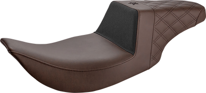 SADDLEMEN Unknown Industries Seat - Front Carbon Fiber/Black Gripper Lumbar/Rear Lattice Stitch - FL UN97-06-173BR