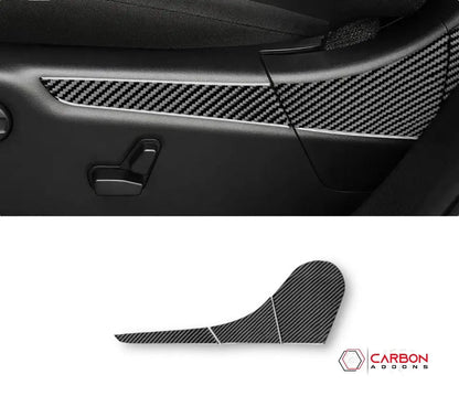 [6pcs] Real Carbon Fiber Front Seat Side Trim Overlay for 2011-2020 Dodge Durango