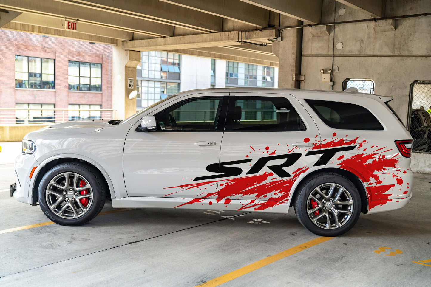 SRT Splatter Car Decal. For Challenger, Charger, Durango. Mopar. #7086-Sup