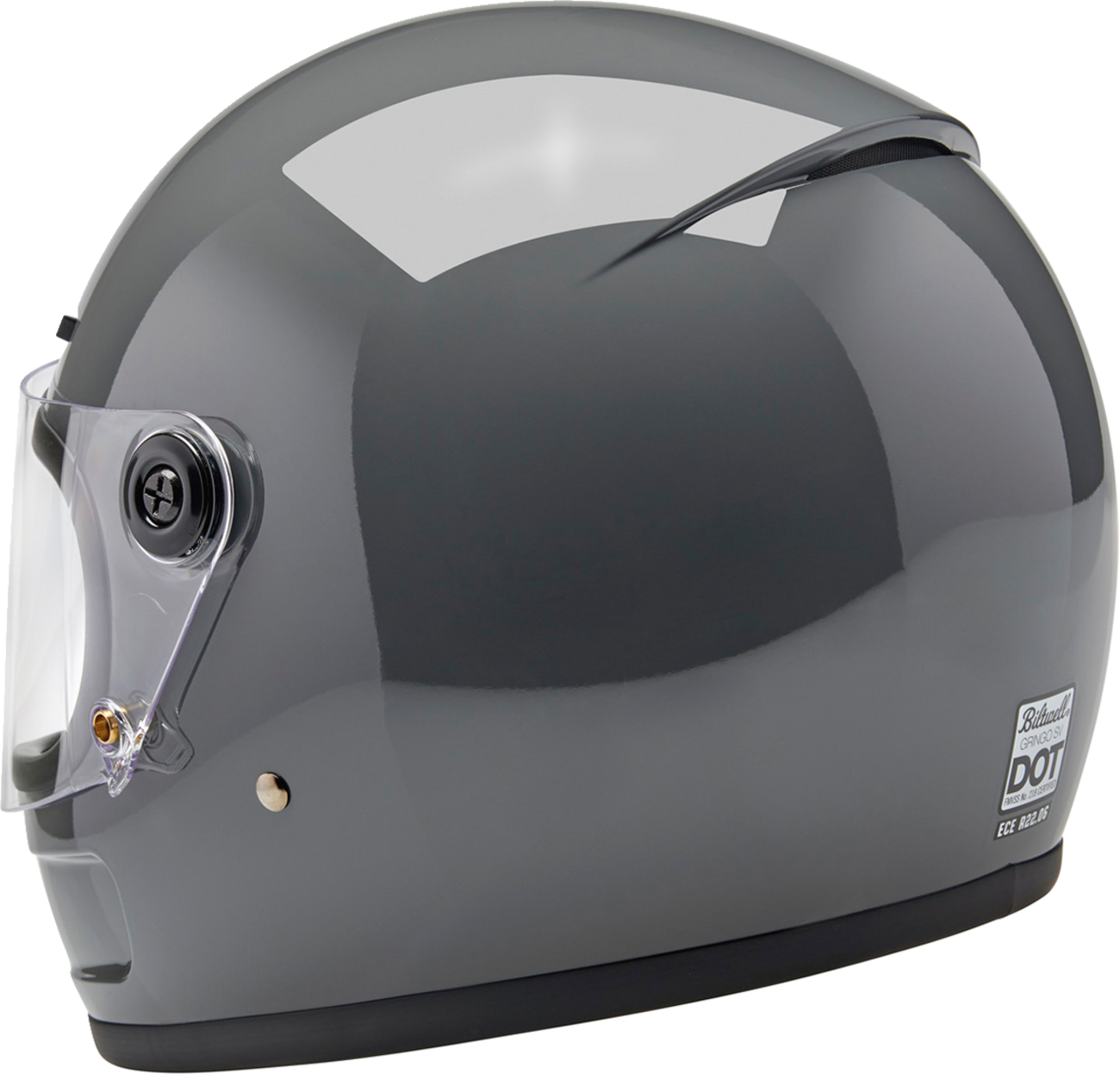 BILTWELL Gringo SV Helmet - Gloss Storm Gray - Small 1006-109-502
