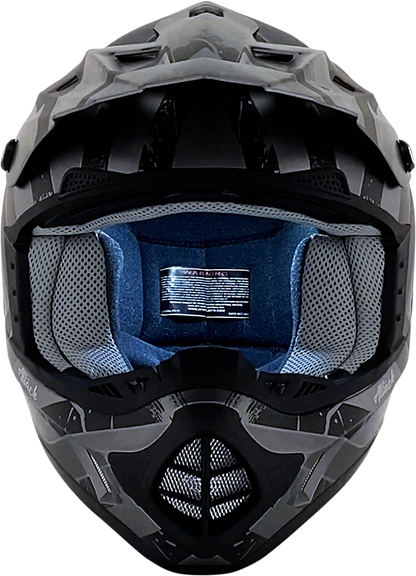 AFX FX-17Y Helmet - Attack - Frost Gray/Matte Black - Small 0111-1396