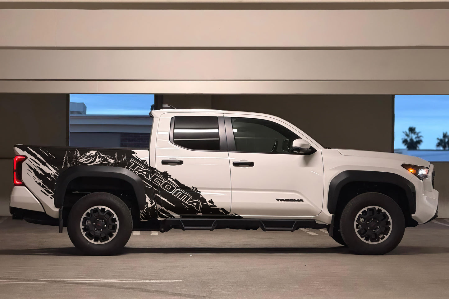 Tacoma Truck Decal Graphic Sticker. Mountain Off-Road Outlander. #7112-Sup
