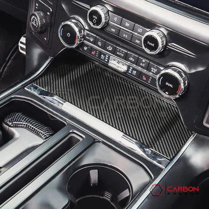 Real Carbon Fiber Wireless Charger & Coin Tray Cover for 2021+ Ford F-150