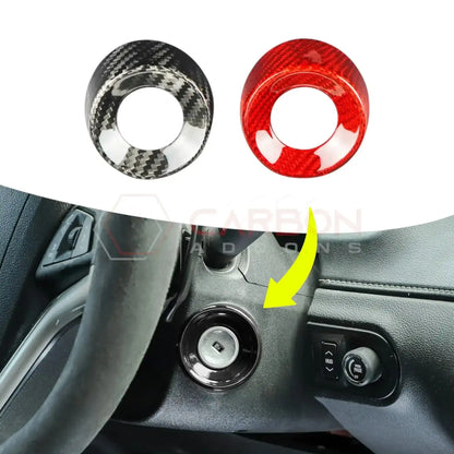 Camaro 2010-2015 Real Carbon Fiber Ignition Keyhole Ring Trim Cover
