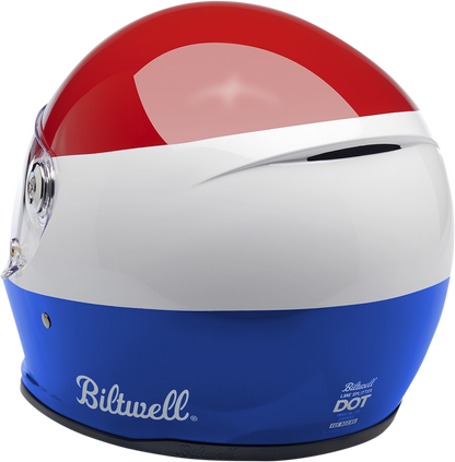 BILTWELL Lane Splitter Helmet - Gloss Podium Red/White/Blue - Small 1004-549-102