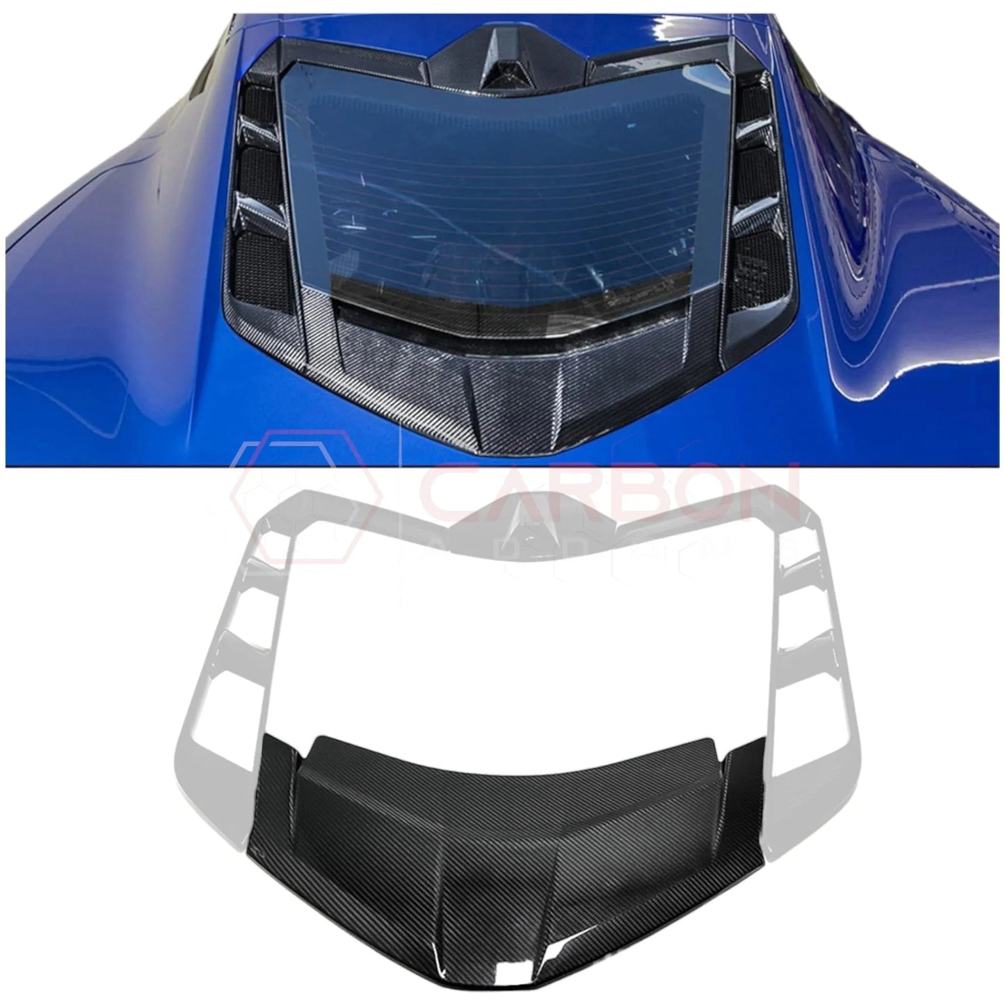 C8 Corvette Real Carbon Fiber Rear Lower Hatch Panel Cover