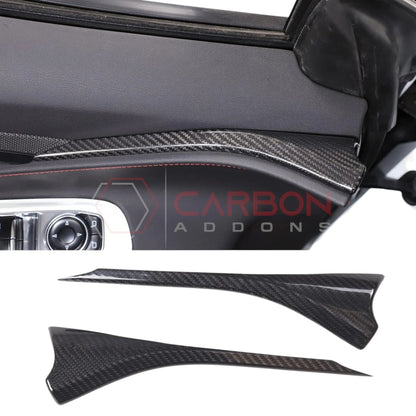 C8 Corvette Real Carbon Fiber Door Panel Upper Trim Covers
