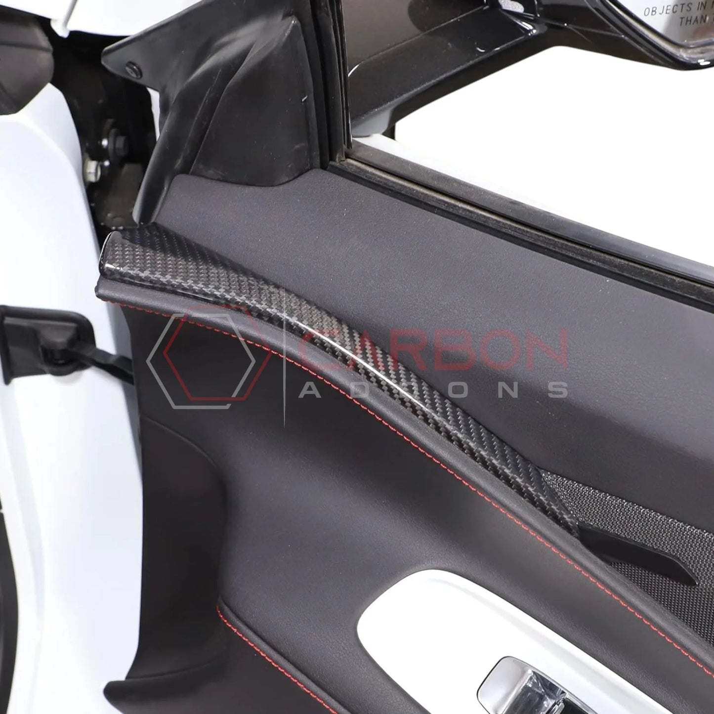 C8 Corvette Real Carbon Fiber Door Panel Upper Trim Covers