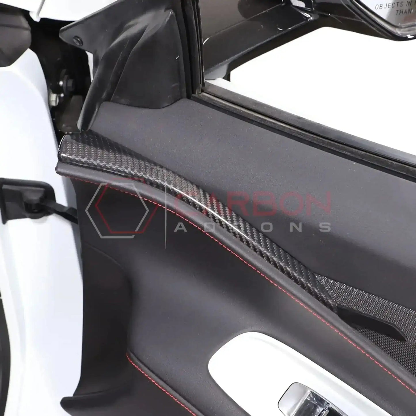 C8 Corvette Real Carbon Fiber Door Panel Upper Trim Covers(2020-2025)